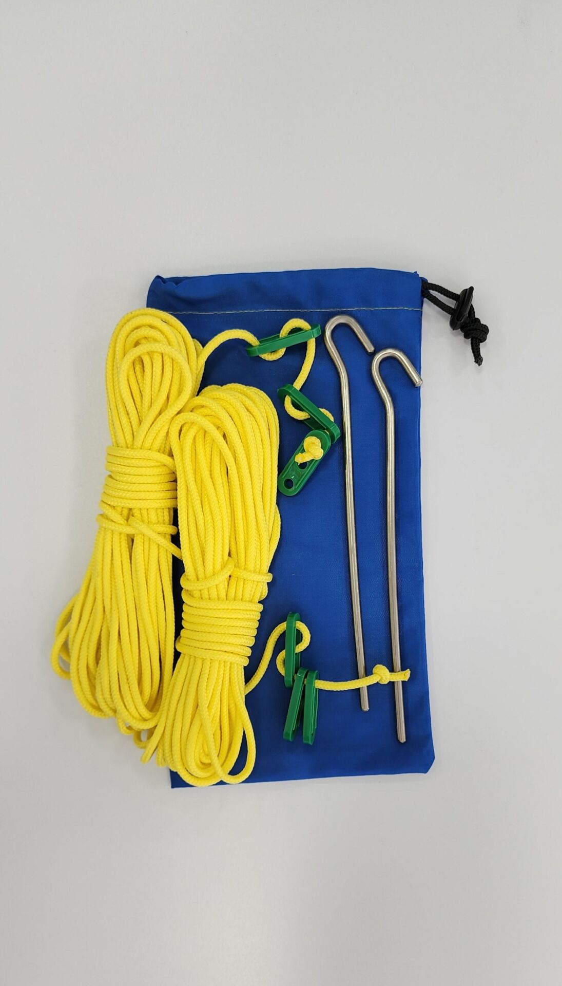 Polyester Sarı 20 M İp + 2 Kazık + Gergi Aparatı